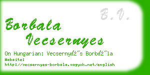 borbala vecsernyes business card